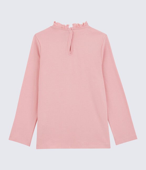 Camiseta de manga larga de algodón de niña rosa CHARME