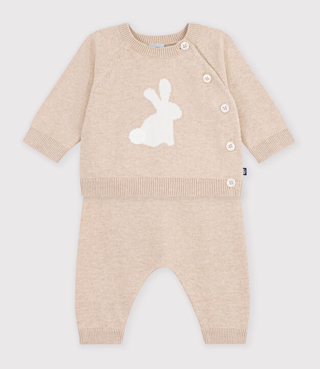 Conjunto de punto tricotado estampado para beb&eacute; PAIN