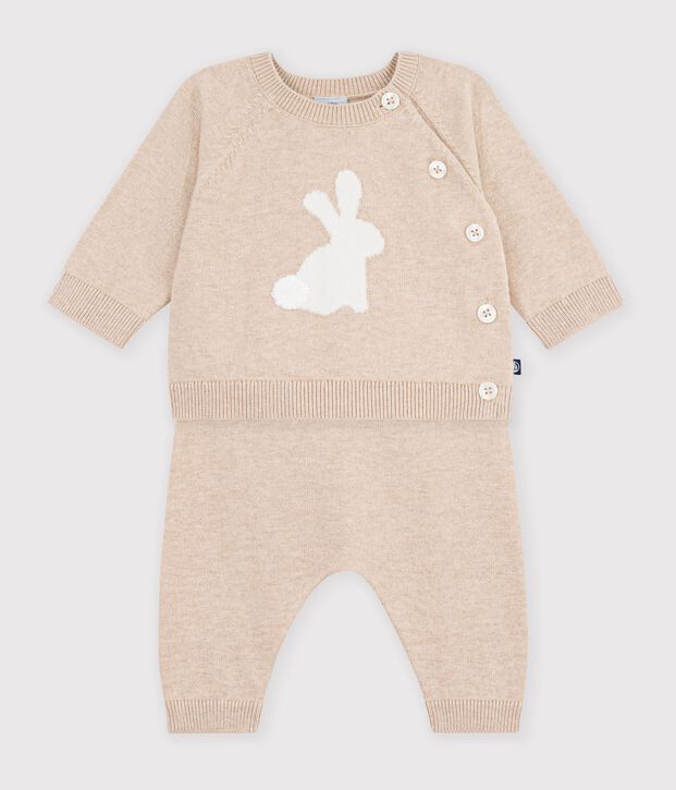 Conjunto de punto tricotado estampado para beb&eacute; PAIN