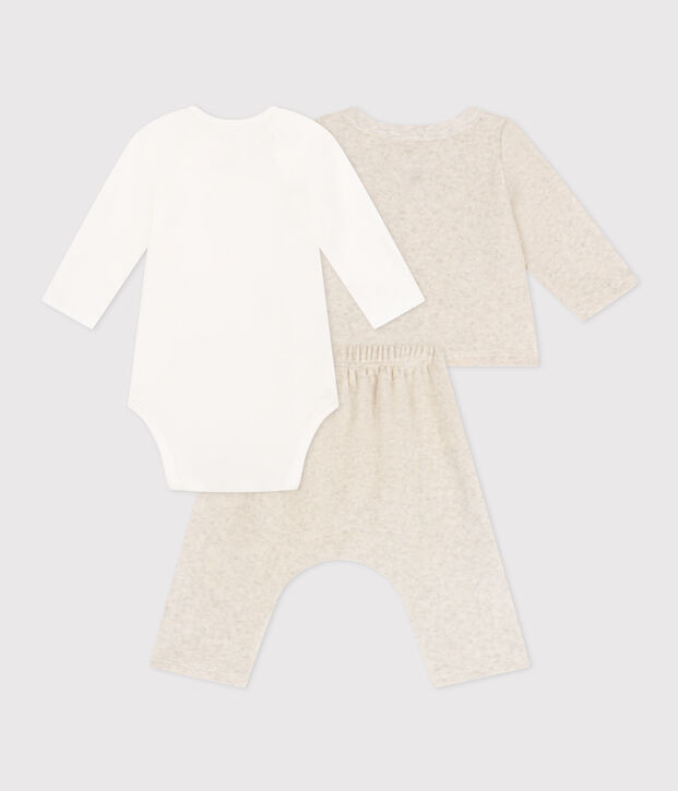 Conjunto de terciopelo y body para beb&eacute; MONTELIMAR CHINE