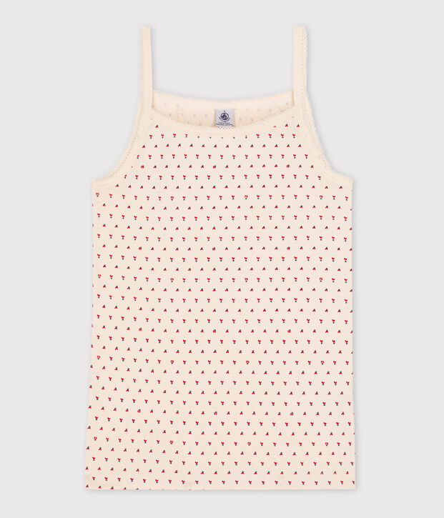 Camiseta de tirantes L'ICONIQUE de algod&oacute;n para mujer crudo/rojo/multicolor
