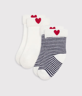 Juego de calcetines de algod&oacute;n bordado para beb&eacute;