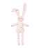Doudou lapin bébé mixte imprimé rosa VIENNE/blanco MULTICO