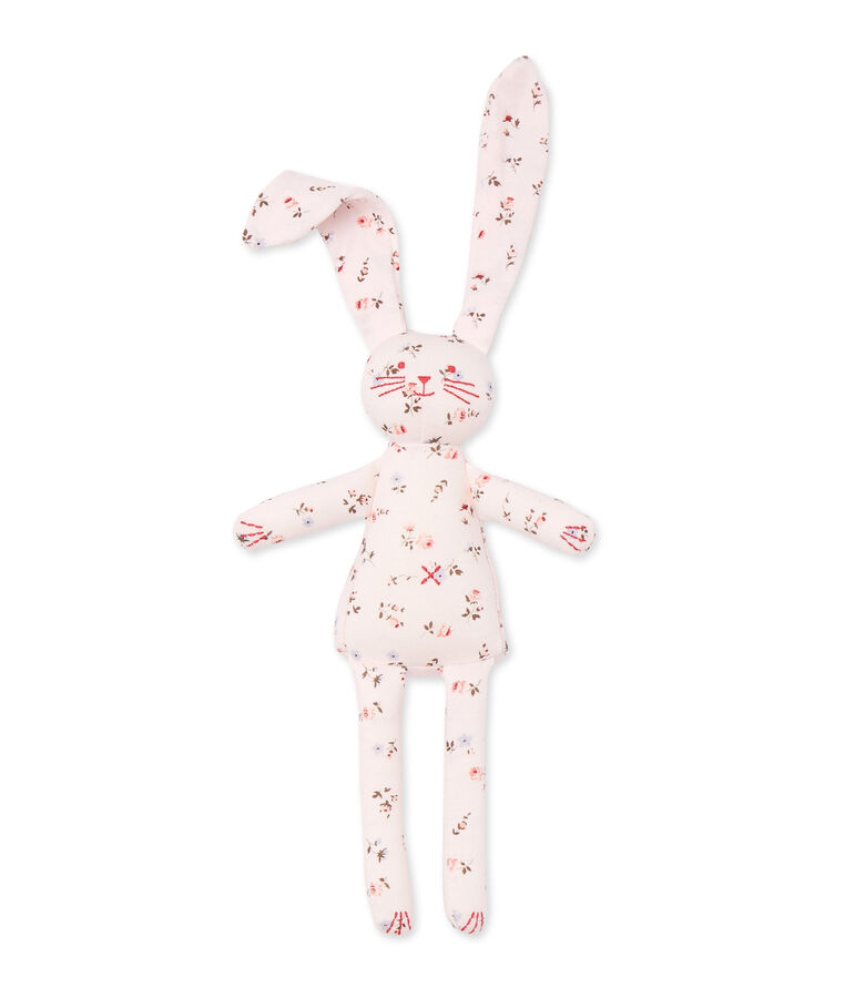 Doudou lapin b&eacute;b&eacute; mixte imprim&eacute; rosa VIENNE/blanco MULTICO