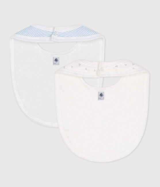 Juego de 2 baberos estampados de algodón para bebé variante 1