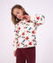 Sudadera infantil de algod&oacute;n con estampado de flores crudo/multicolor