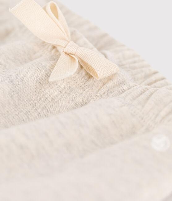 Pantalón de punto grueso para bebé beige MONTELIMAR CHINE