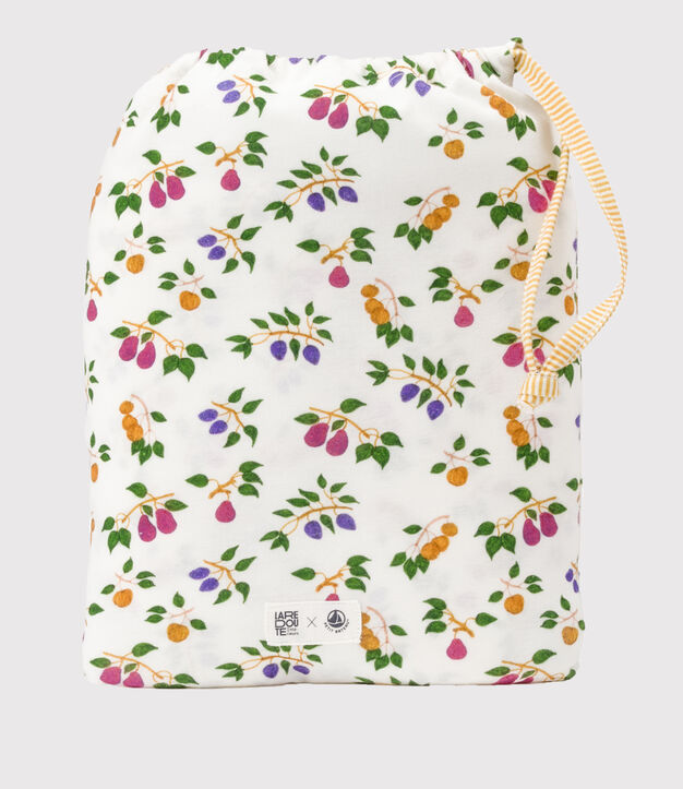 Toalla de ba&ntilde;o y manopla para beb&eacute; con estampado de frutas blanco/amarillo/multicolor