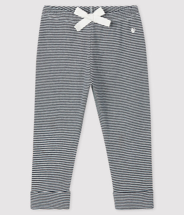 Pantal&oacute;n mil rayas para beb&eacute; ni&ntilde;a azul/blanco
