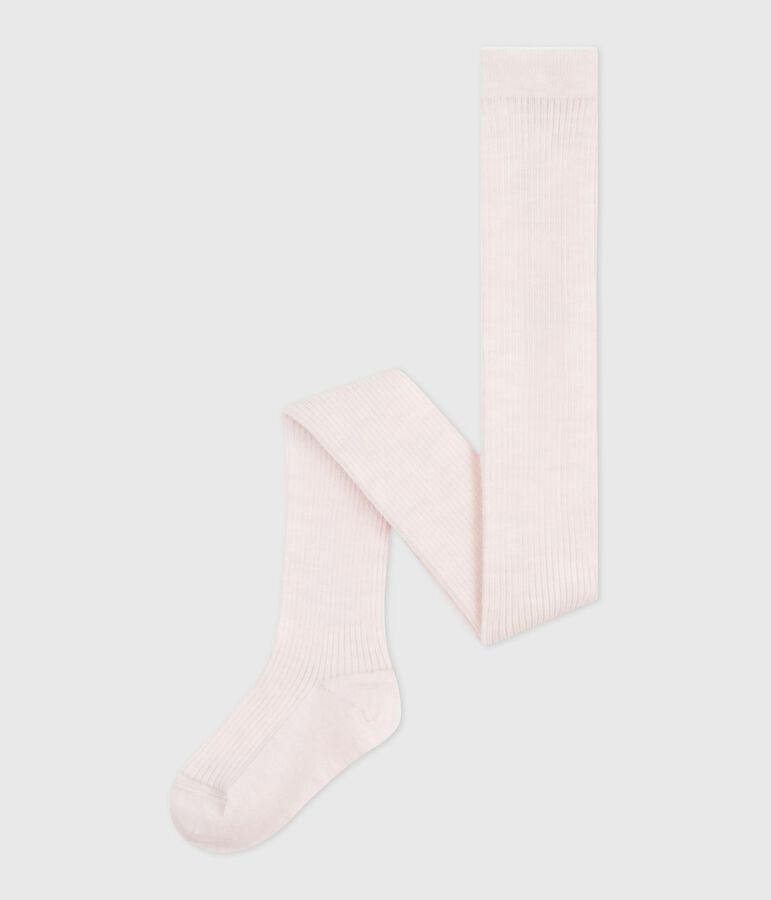 Leotardos infantiles de lana rosa FLEUR