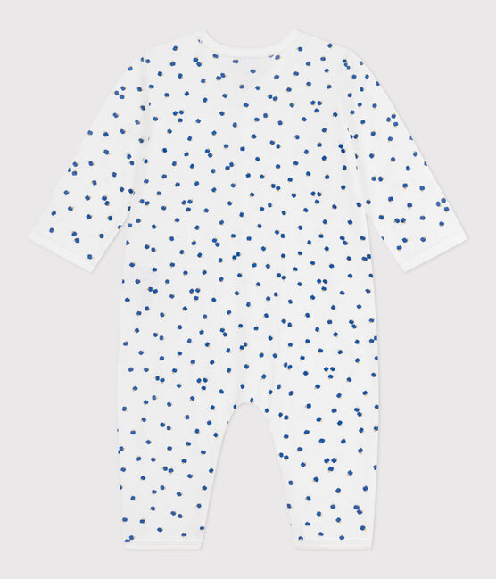 Pijama sin pies de algodón estampado para bebé blanco MARSHMALLOW/blanco MULTICO
