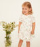 Vestido manga corta estampado para bebé niña blanco MARSHMALLOW/blanco MULTICO