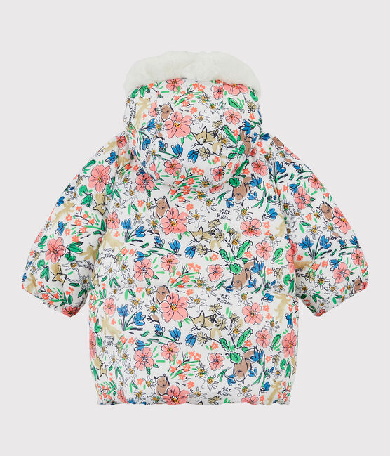 Chaqueta acolchada para bebé. blanco MARSHMALLOW/blanco MULTICO