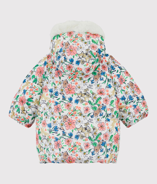 Chaqueta acolchada para beb&eacute;. blanco/multicolor