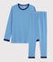 Pijama de mil rayas unisex con punto azul RUISSEAU/blanco MARSHMALLOW