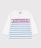 Camiseta de manga larga de jersey para bebé blanco MARSHMALLOW/azul BRASIER