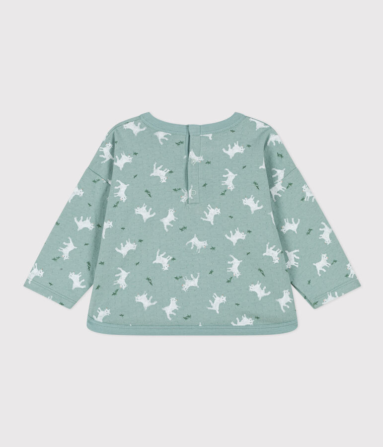 Camiseta de manga larga de t&uacute;bico para beb&eacute; verde/multicolor