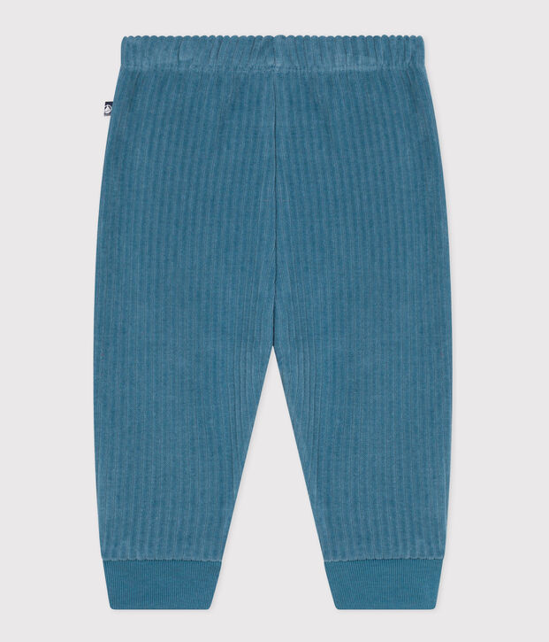 Pantal&oacute;n de terciopelo para beb&eacute; azul
