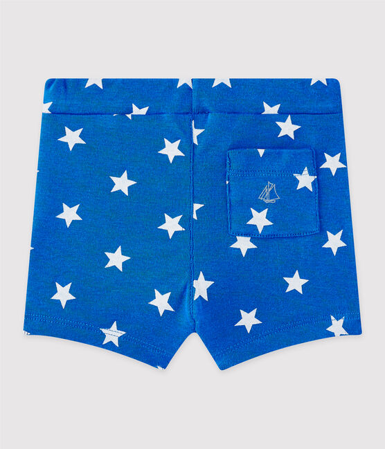 Short bebé niño estampado azul PERSE/blanco MARSHMALLOW