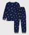 Pijama de felpa con motivo de seta para niño/niña azul MEDIEVAL/blanco MULTICO