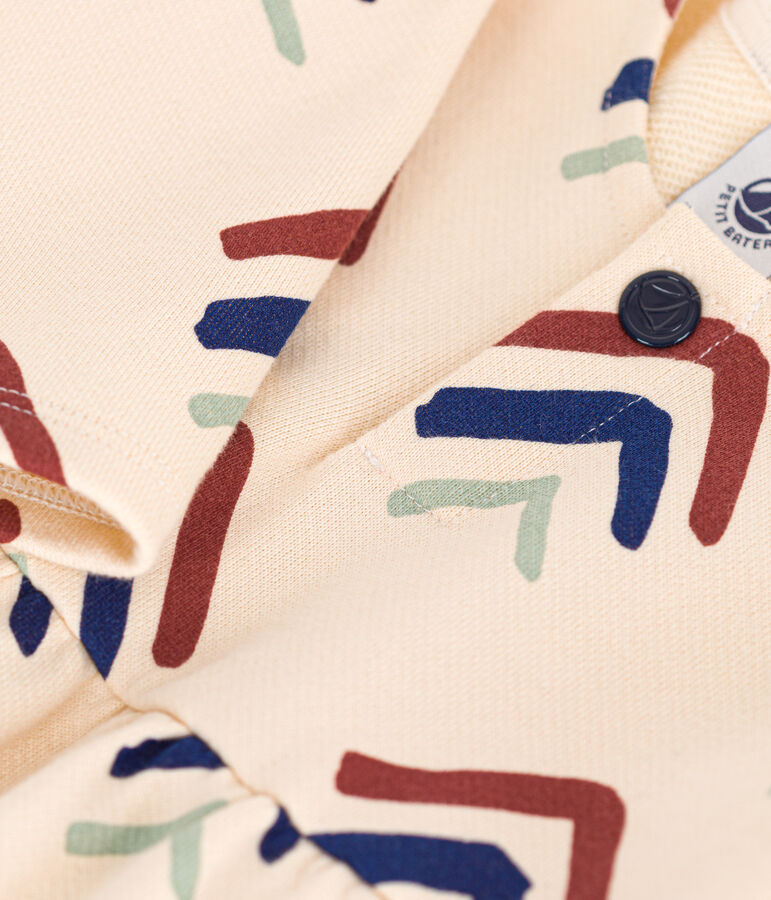 Vestido de felpa de manga larga para beb&eacute; crudo/multicolor