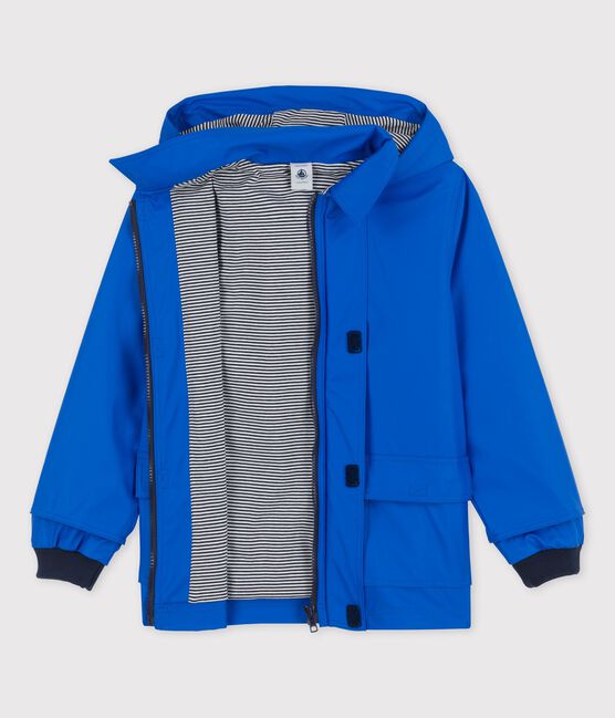 CHUBASQUERO ICÓNICO RECICLADO DE NIÑA/NIÑO azul DELFT