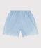 Shorts infantiles de algod&oacute;n liso azul BLEU CLAIR
