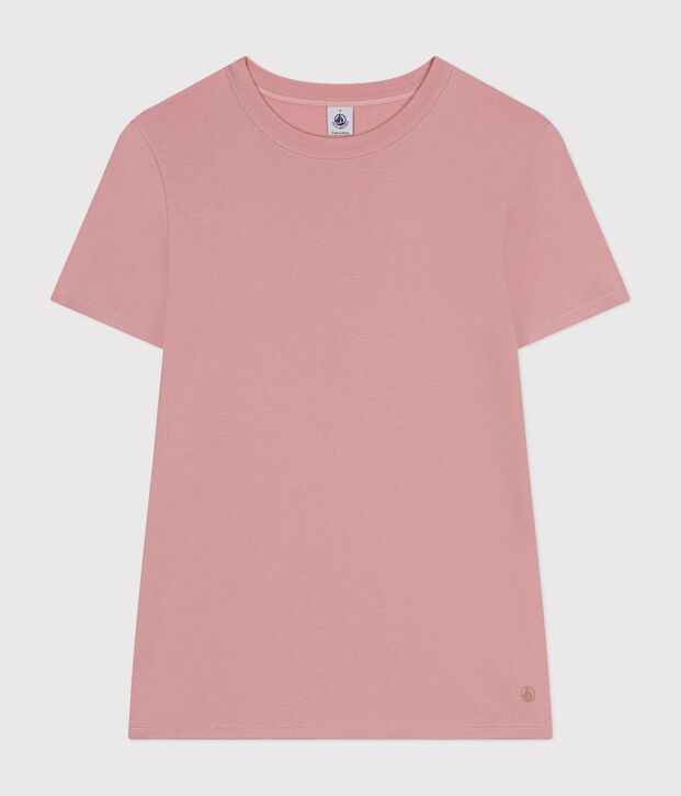Camiseta L'Iconique lisa de algod&oacute;n de mujer rosa