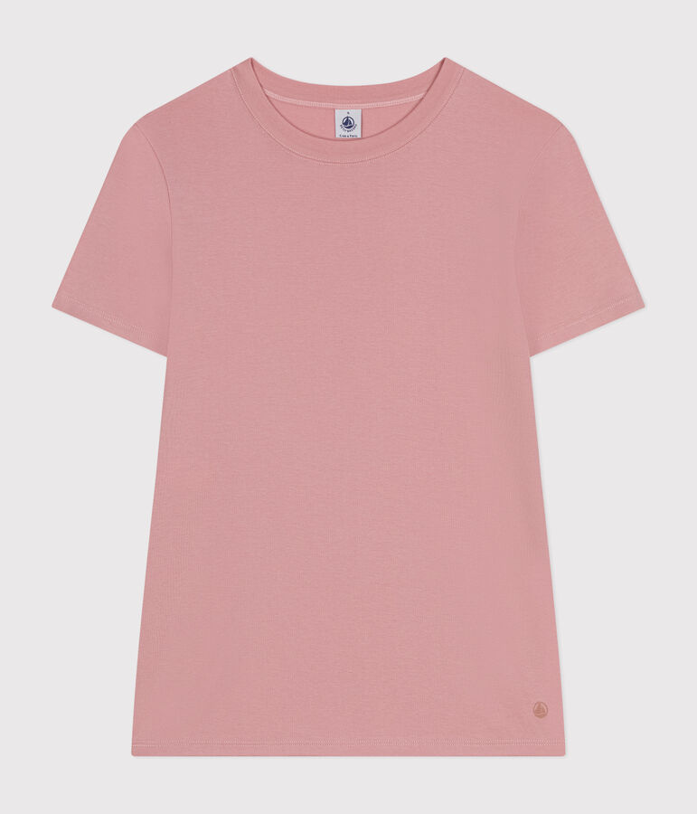 Camiseta L'Iconique lisa de algod&oacute;n de mujer rosa