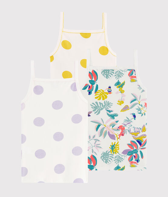 Lote de 3 camisas de tirantes con estampado de jungla para niña pequeña variante 1