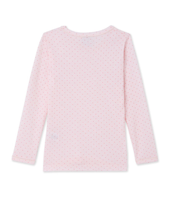 Camiseta de lana y algodón para niña rosa VIENNE/rosa GRETEL