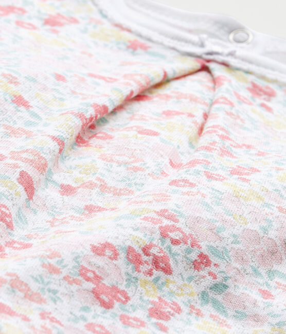 Pijama en túbico para bebé niña blanco ECUME/blanco MULTICO
