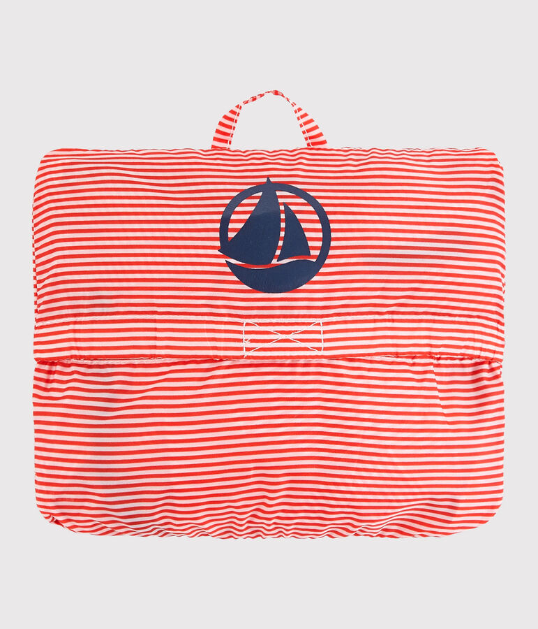 Cortavientos de poli&eacute;ster reciclado de ni&ntilde;a/ni&ntilde;o rosa/blanco