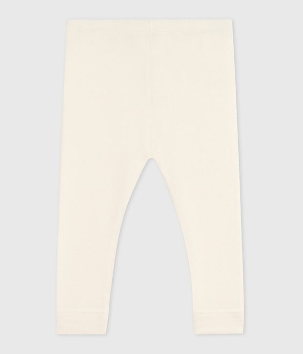 Leggings lisos de algod&oacute;n para beb&eacute; MILK