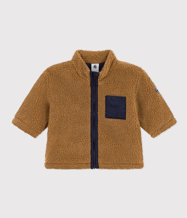 Chaqueta de sherpa de beb&eacute; marron