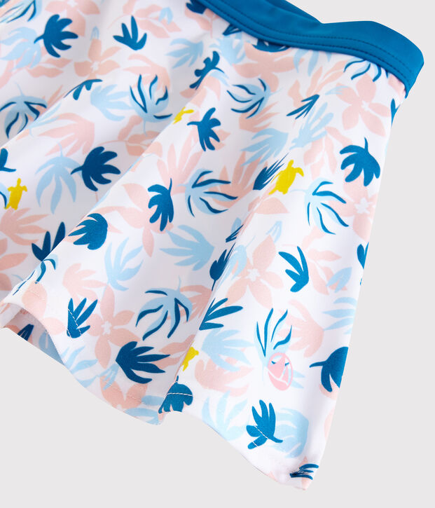 Falda de ba&ntilde;o de ni&ntilde;a blanco/multicolor