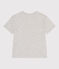 Camiseta infantil de manga corta de algodón con estampado gris BELUGA CHINE