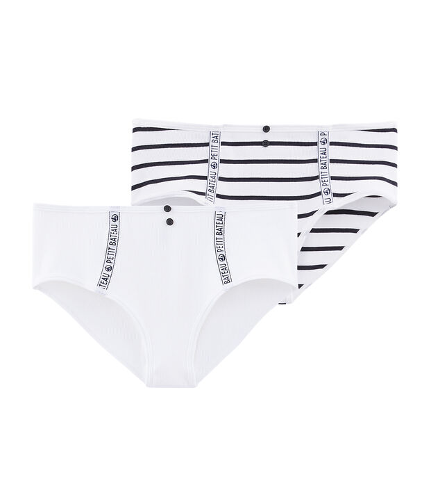 Lote de 2 braguitas de cintura alta para mujer multicolor