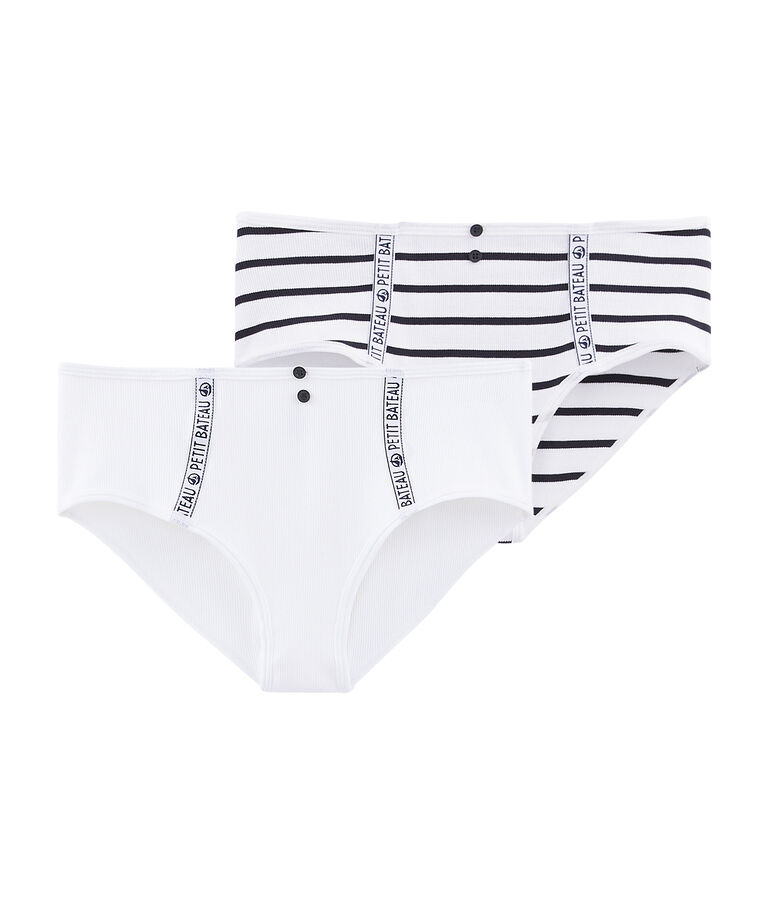 Lote de 2 braguitas de cintura alta para mujer multicolor