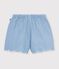 Shorts infantiles de algod&oacute;n liso azul