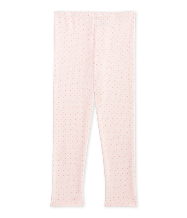 Legging de lana y algod&oacute;n para ni&ntilde;a rosa/rosa