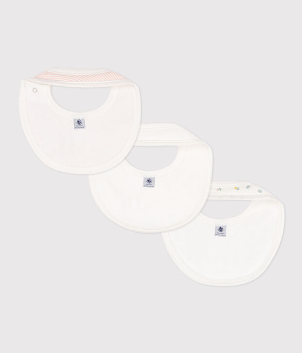 Juego de 3 baberos estampados de algod&oacute;n multicolor