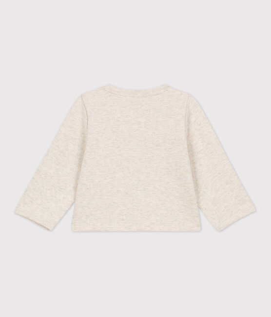 Cárdigan liso de punto grueso para bebé beige MONTELIMAR CHINE
