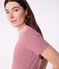 Camiseta Icónica de manga corta de algodón para mujer rojo AMARANTE/ MARSHMALLOW