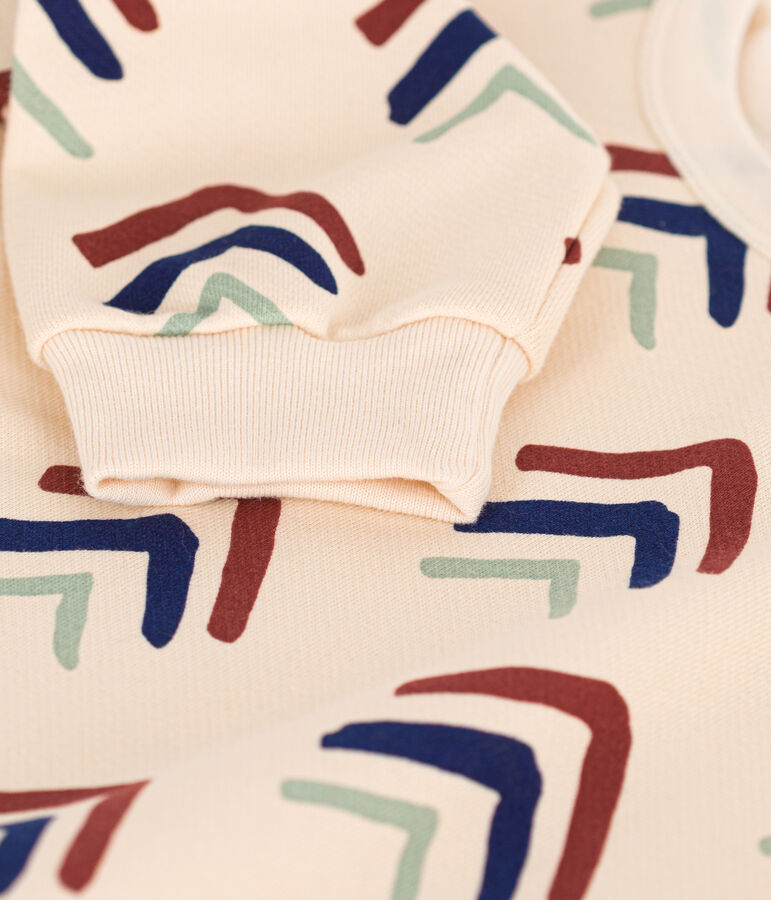 Sudadera estampada de mulet&oacute;n para ni&ntilde;o crudo/multicolor