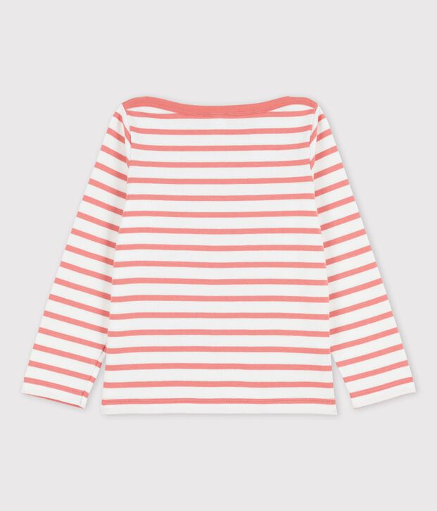 Marinera de algod&oacute;n para ni&ntilde;o/ni&ntilde;a blanco/rosa