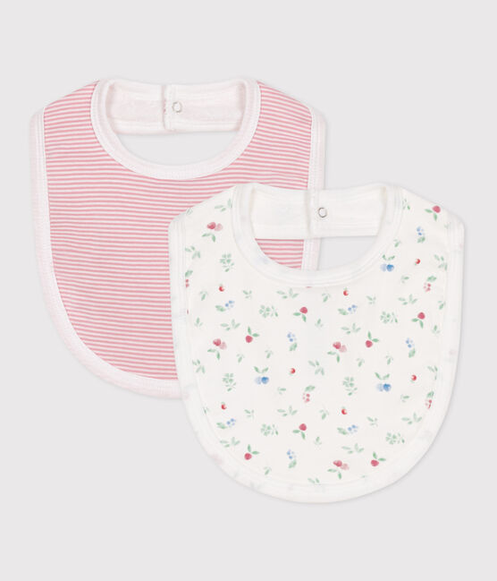 Juego de 2 baberos estampados de algodón para bebé variante 1