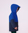 Parka infantil midi lisa colorblock azul/multicolor