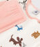 Camis&oacute;n de manga larga de felpa con perro para ni&ntilde;a blanco/multicolor