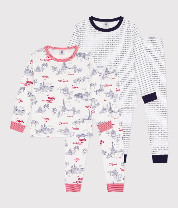 Juego de pijamas infantiles de algod&oacute;n estampado multicolor